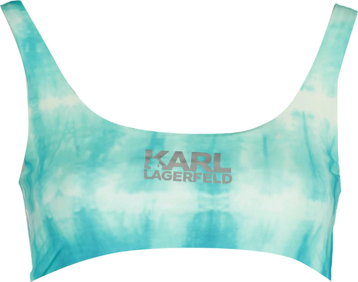 Bikine KARL LAGERFELD BEACHWEAR për femra, kaltër e çelët