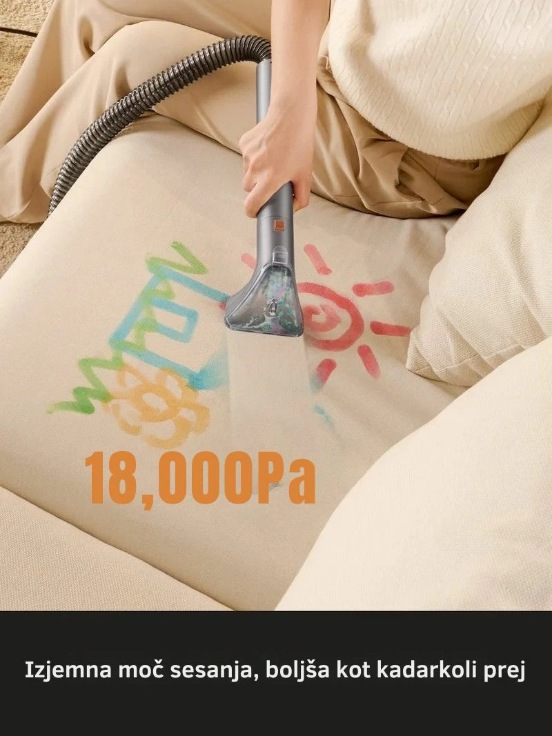 Pastrues me avull dhe nxjerrës njollash Uwant B400 2-në-1, 100°C avull, 65°C ujë i nxehtë, 18000 Pa, 1.2L/1.4L, gri, me aksesorë