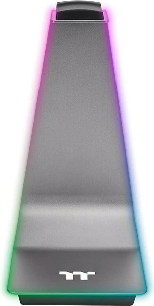 Mbajtëse kufjesh Thermaltake ARGENT HS1 RGB, alumini, 2x USB, ndriçim shumëngjyrësh, e zezë/gri