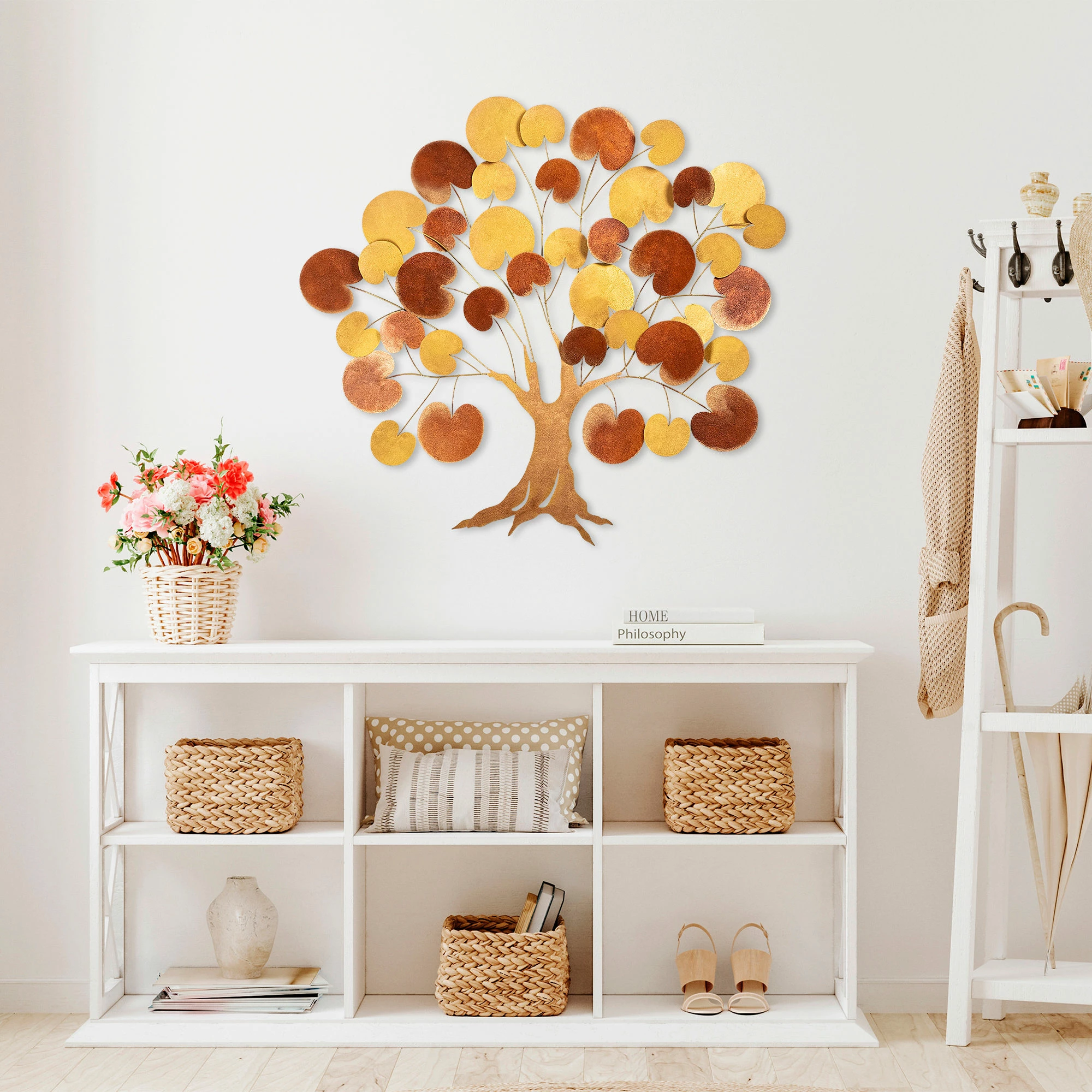 Aksesor dekorativ metalik për mur Wallity, Lime Hazel 2