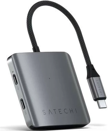 Hub USB-C Satechi 4 Porta, 100W PD, ngjyrë gri