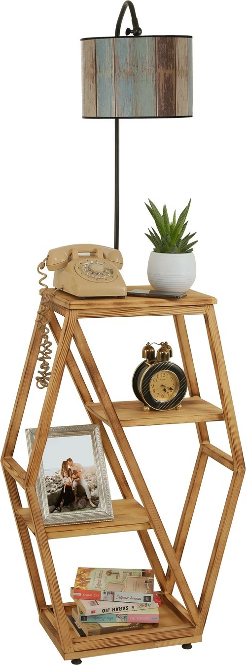 Llambë dyshemeje me raft librash, shumëngjyrëshe, Opviq 8526-6