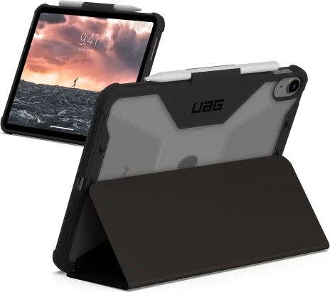 Mbështjellës UAG Plyo për iPad 10.9" (10 gen.), me mbajtëse për Apple Pencil, Gri/Zi