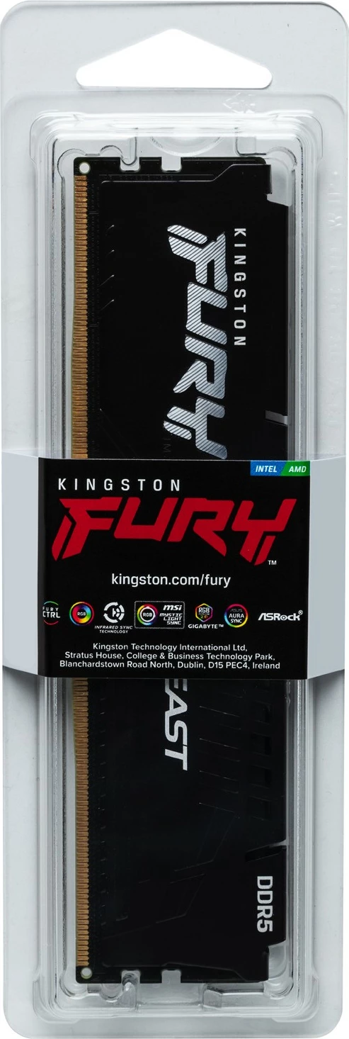 RAM Memorje Kingston FURY Beast 16GB DDR5 5600MT/s Ngjyrë e zezë