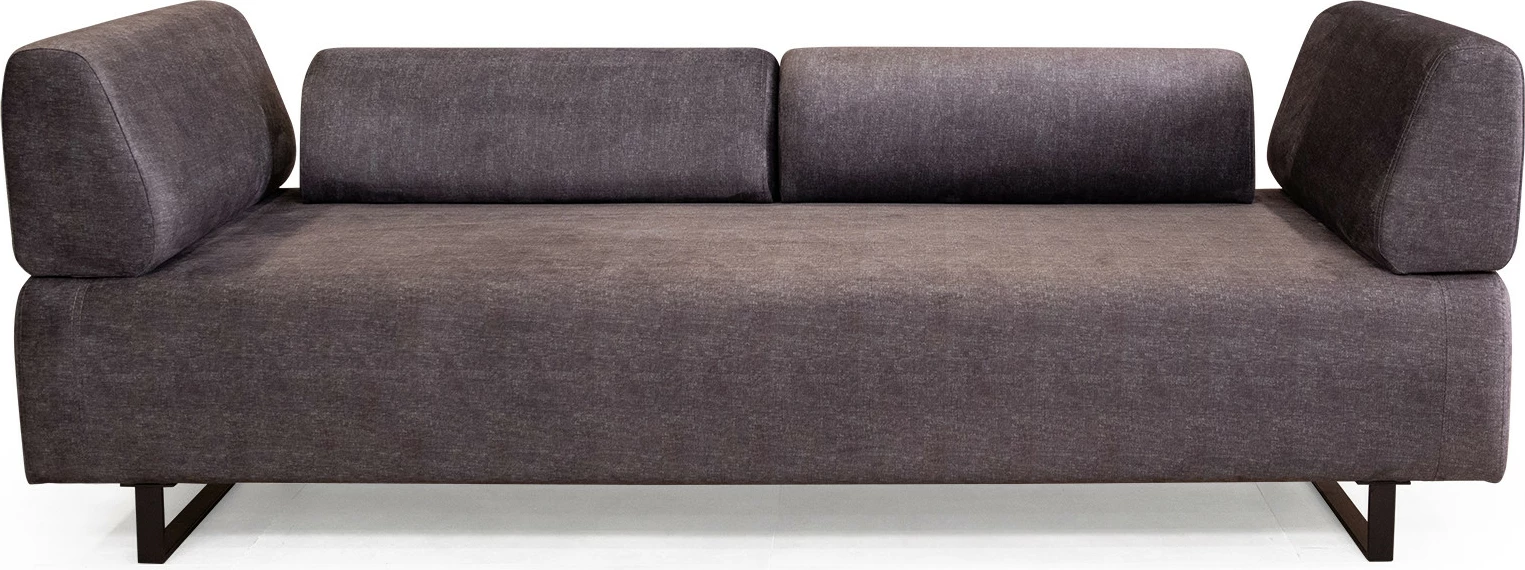 Divan-krevat treshe Infinity me tavolinë anësore, ngjyrë antracit