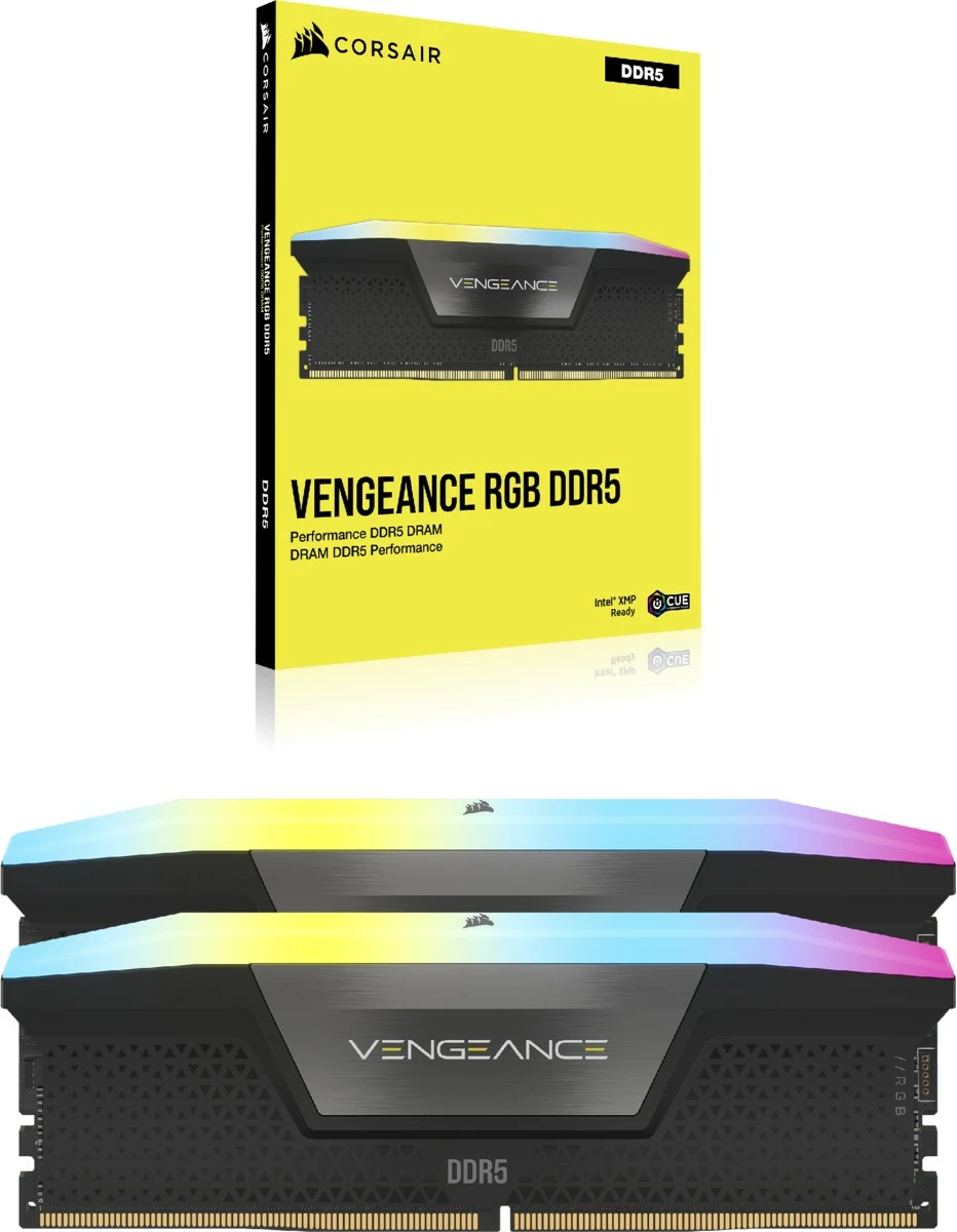 RAM Memorje Corsair Vengeance RGB 32GB (2x16GB) DDR5 5600MHz e zezë