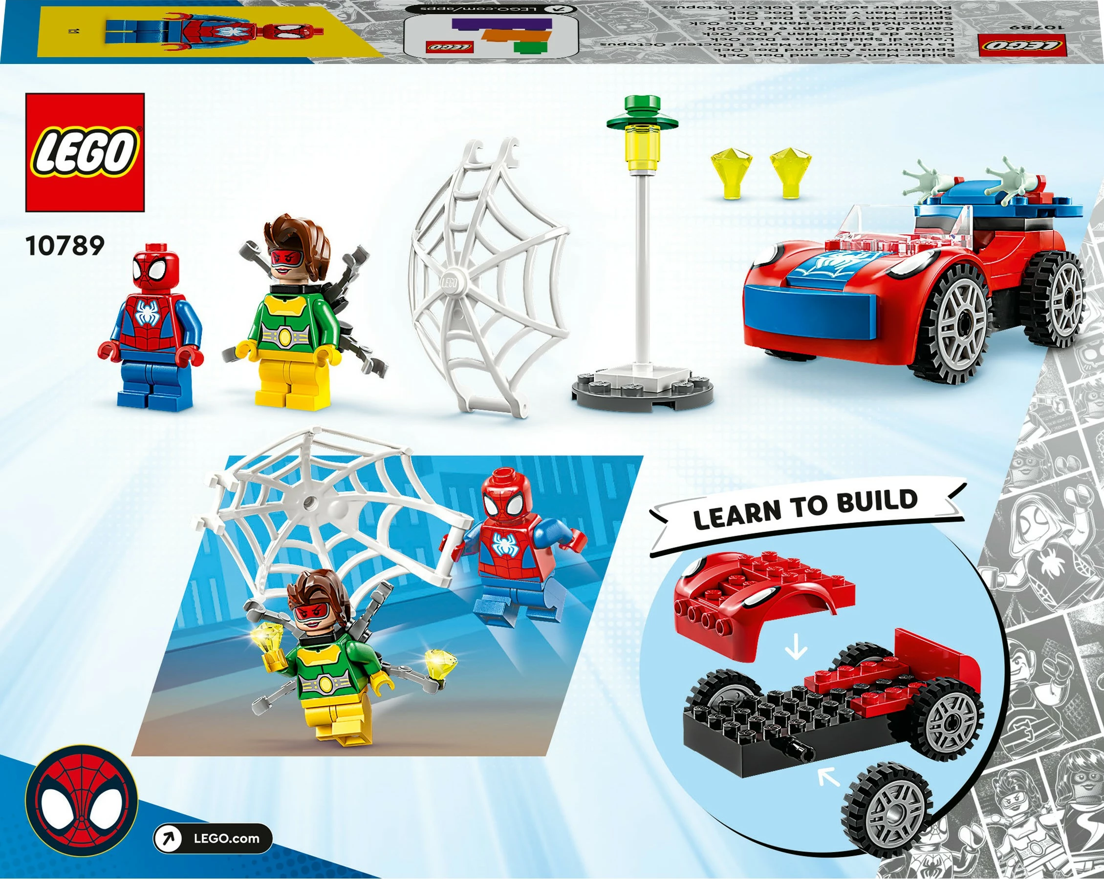 Set ndërtimi LEGO Marvel Spider-Man's Car dhe Doc Ock, 48 pjesë, shumëngjyrësh