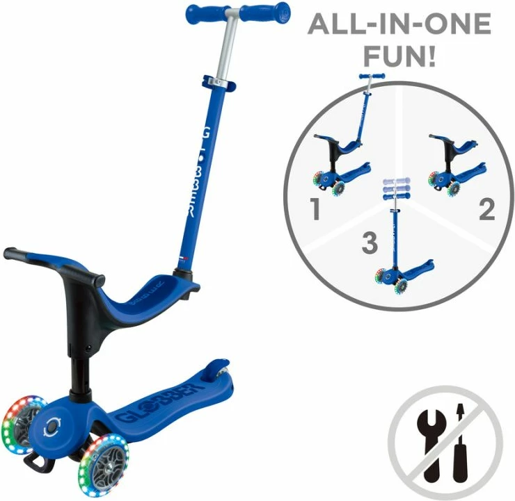 Skuter për fëmijë Globber, me drita