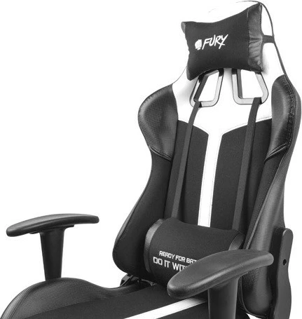 Karrige gaming Fury Avenger XL, Eco lëkurë, E zezë/E bardhë