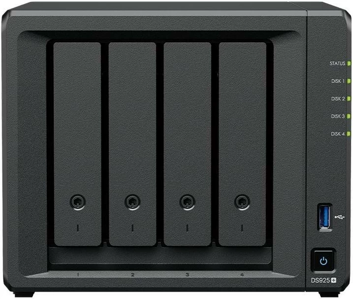 NAS Synology DS925+, 6 slota, 4GB RAM, pa disk, i zi
