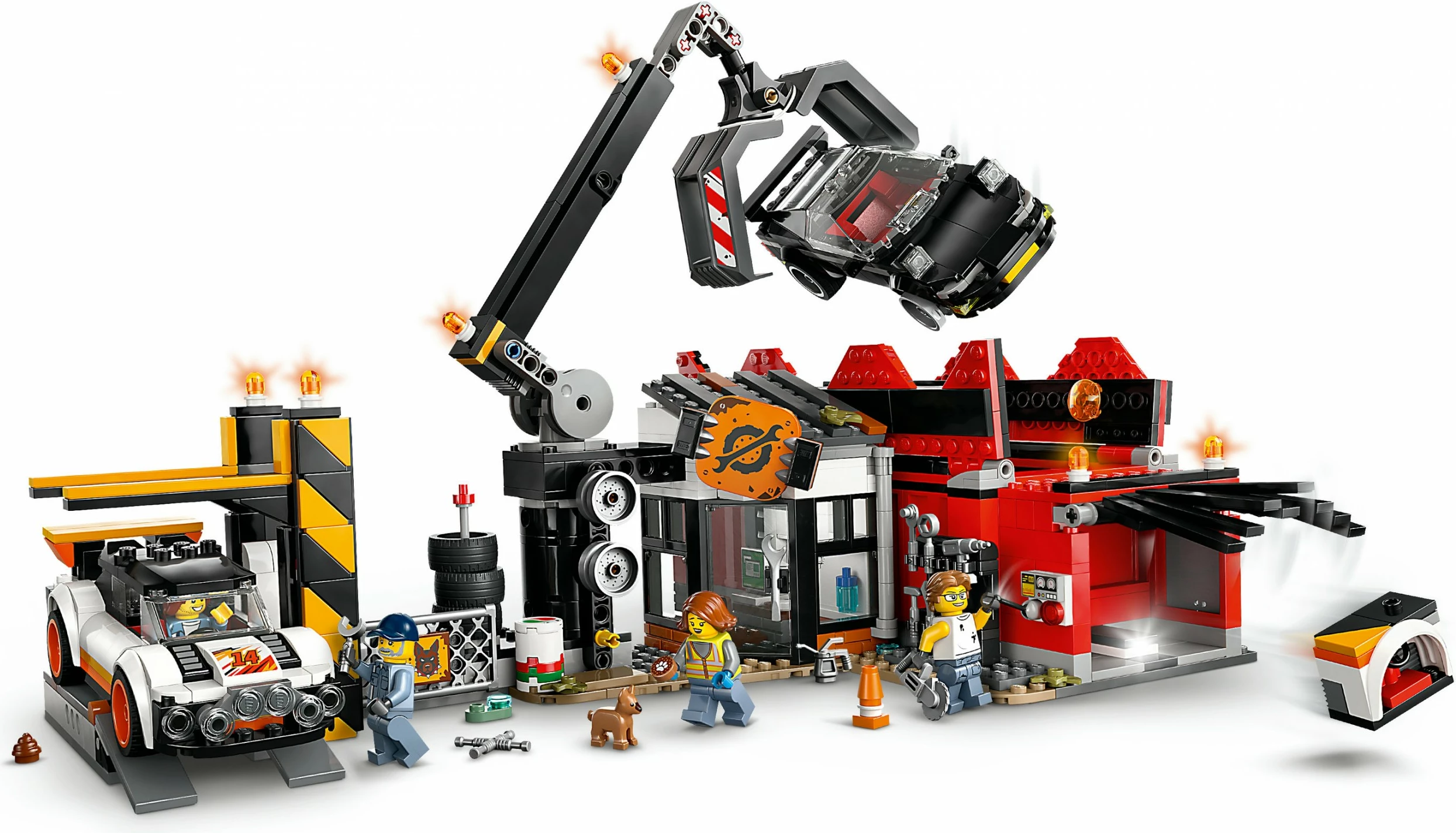 Set ndërtimi LEGO City 60472, Schrottplatz me makina, 871 pjesë, shumëngjyrësh