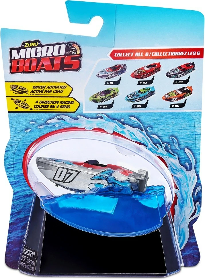 Lodër barkë ZURU Robo Alive Micro Boat Series 3, plastikë, ngjyra të ndryshme