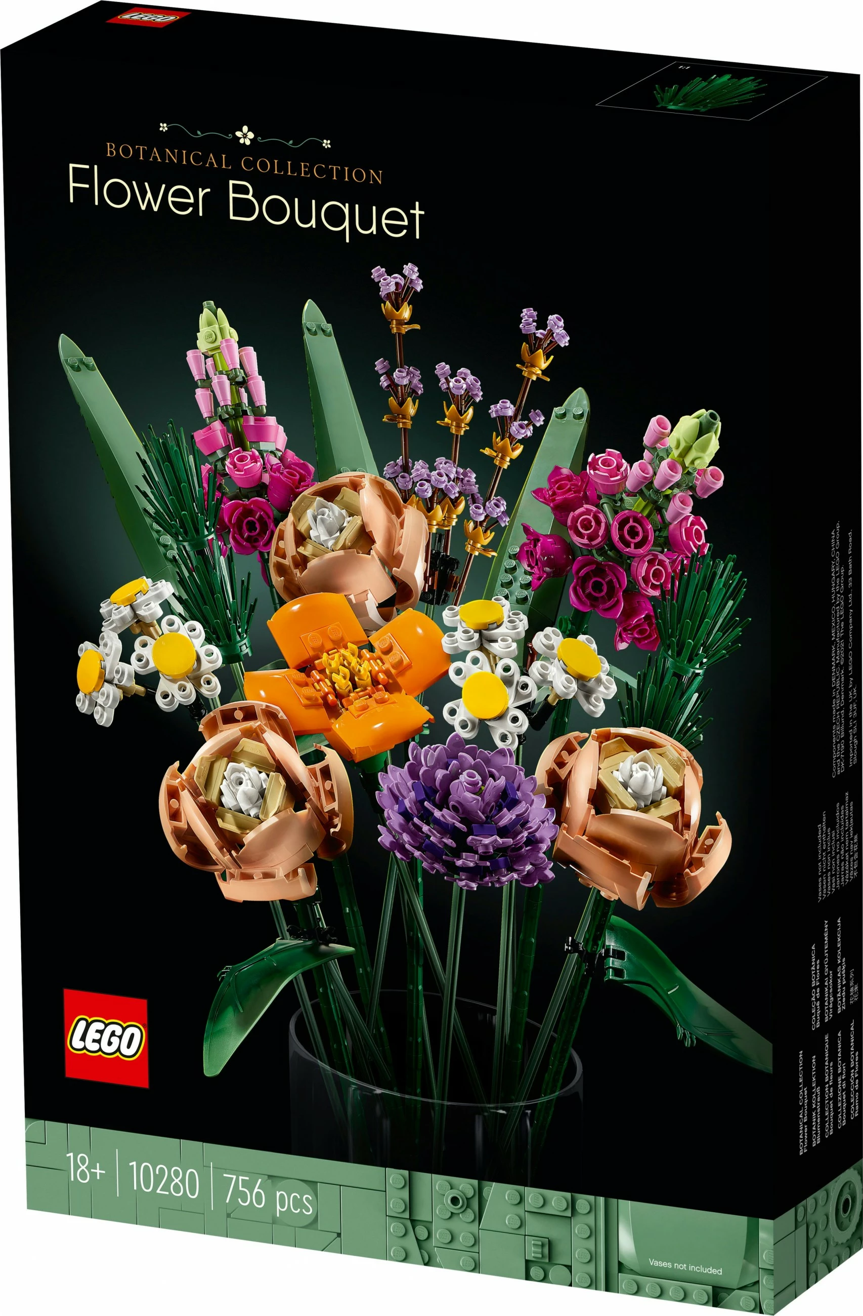 Set ndërtimi LEGO ICONS Flower Bouquet, 756 pjesë, shumëngjyrësh