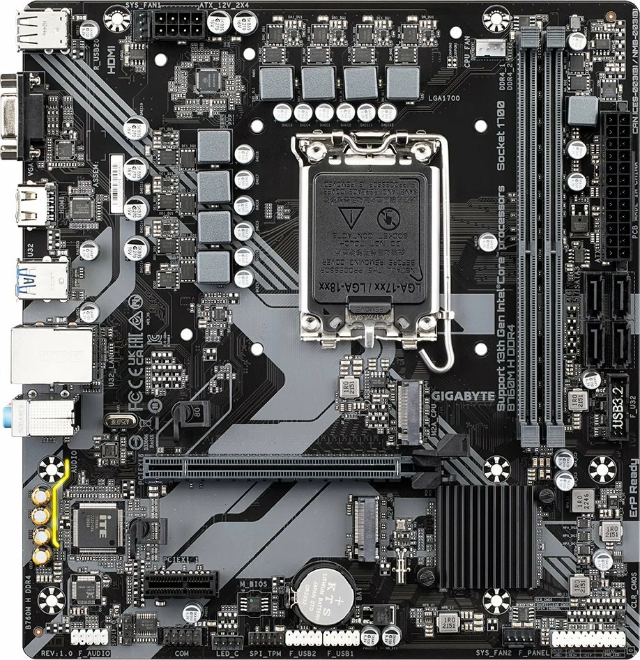 Pllakë amë Gigabyte B760M H DDR4 LGA1700