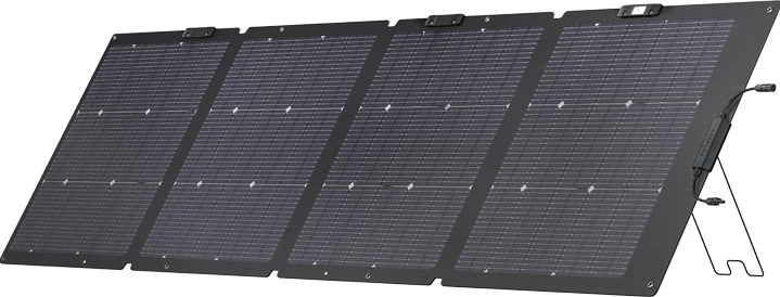 Panel diellor EcoFlow 220W NextGen, palosshëm, bifacial, i zi