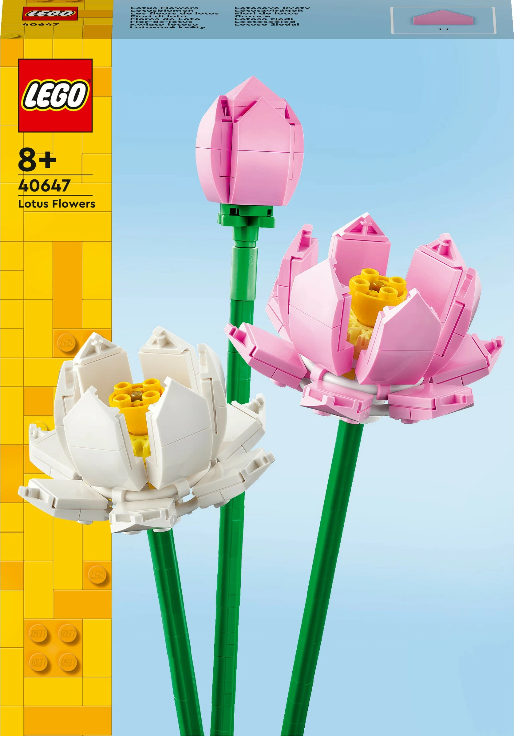 Set ndërtimi LEGO Lotus Flowers, 220 copë, plastikë, shumëngjyrësh