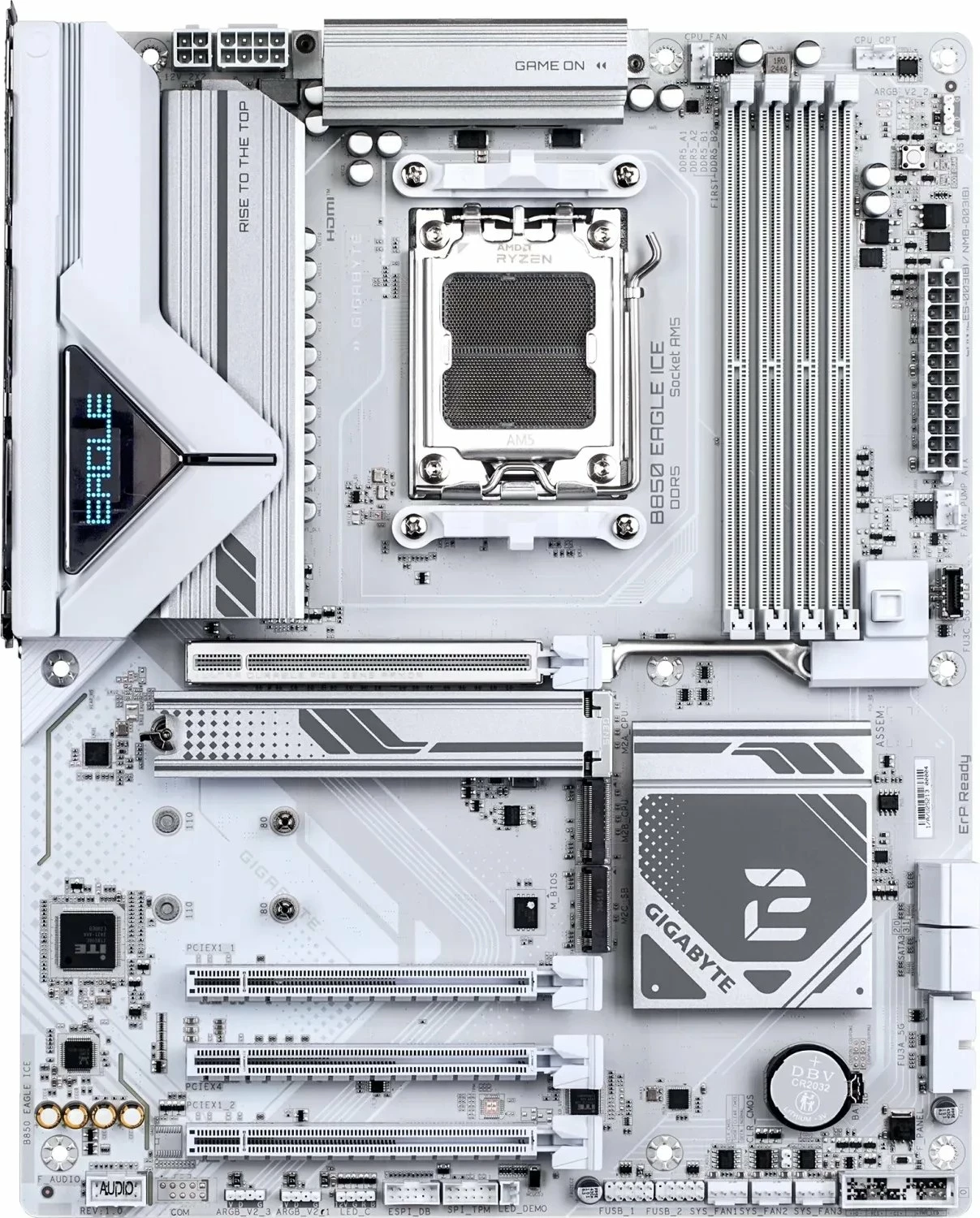 Pllakë amë Gigabyte B850 EAGLE ICE AM5 ATX DDR5, e bardhë