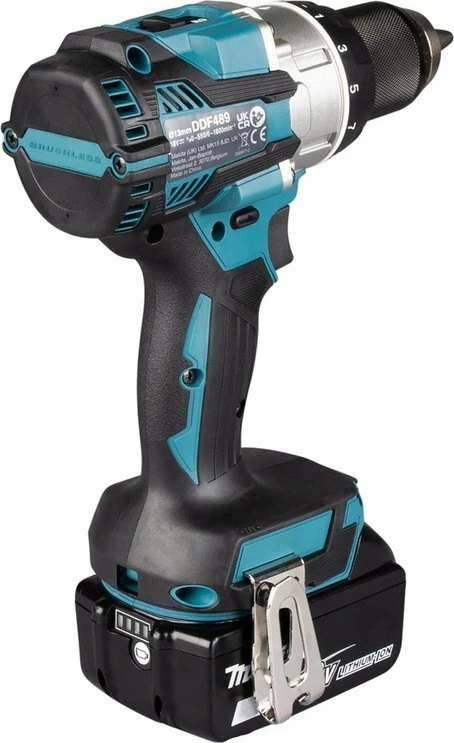 Burmashinë/vidator pa kabllo Makita DDF489RTJ 18 V, 2x5 Ah bateri, brushless, 73 Nm, 13 mm, me karikues dhe kuti