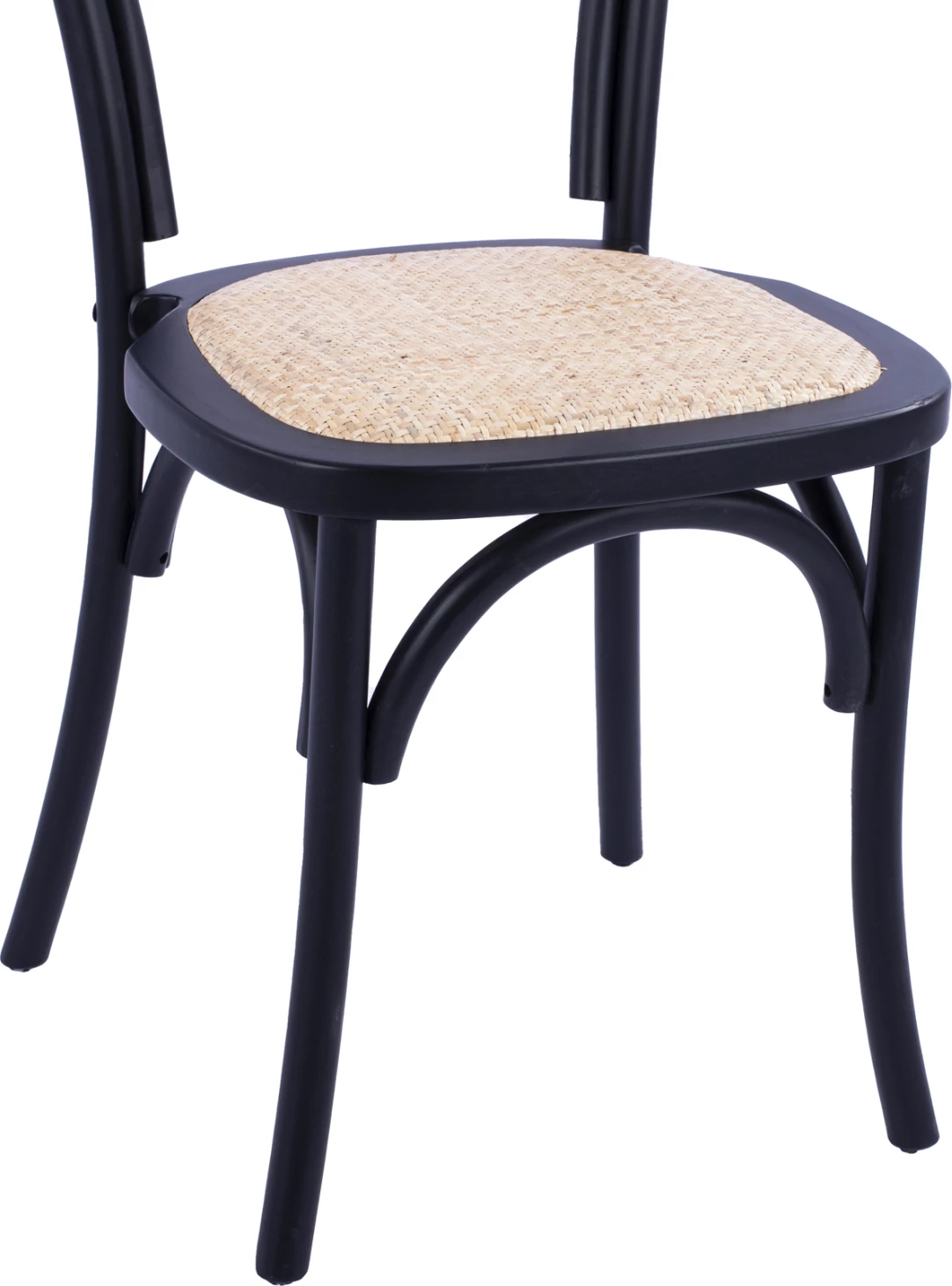 Karrige druri tipi Vjenë Aliyah e grumbullueshme prej druri ahu, ngjyrë e zezë mat, FH8644.02, 45x54x89 cm