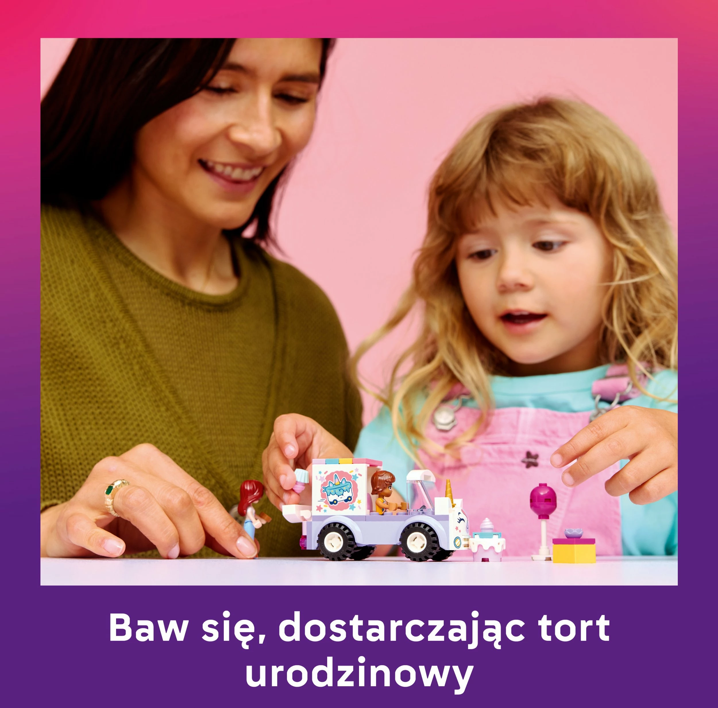 Set LEGO Friends Unicorn Cake Delivery 42675, 67 pjesë