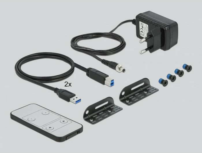 Switch KVM DeLOCK 11482, 2 porta DisplayPort, 8K Ultra HD, USB, i zi