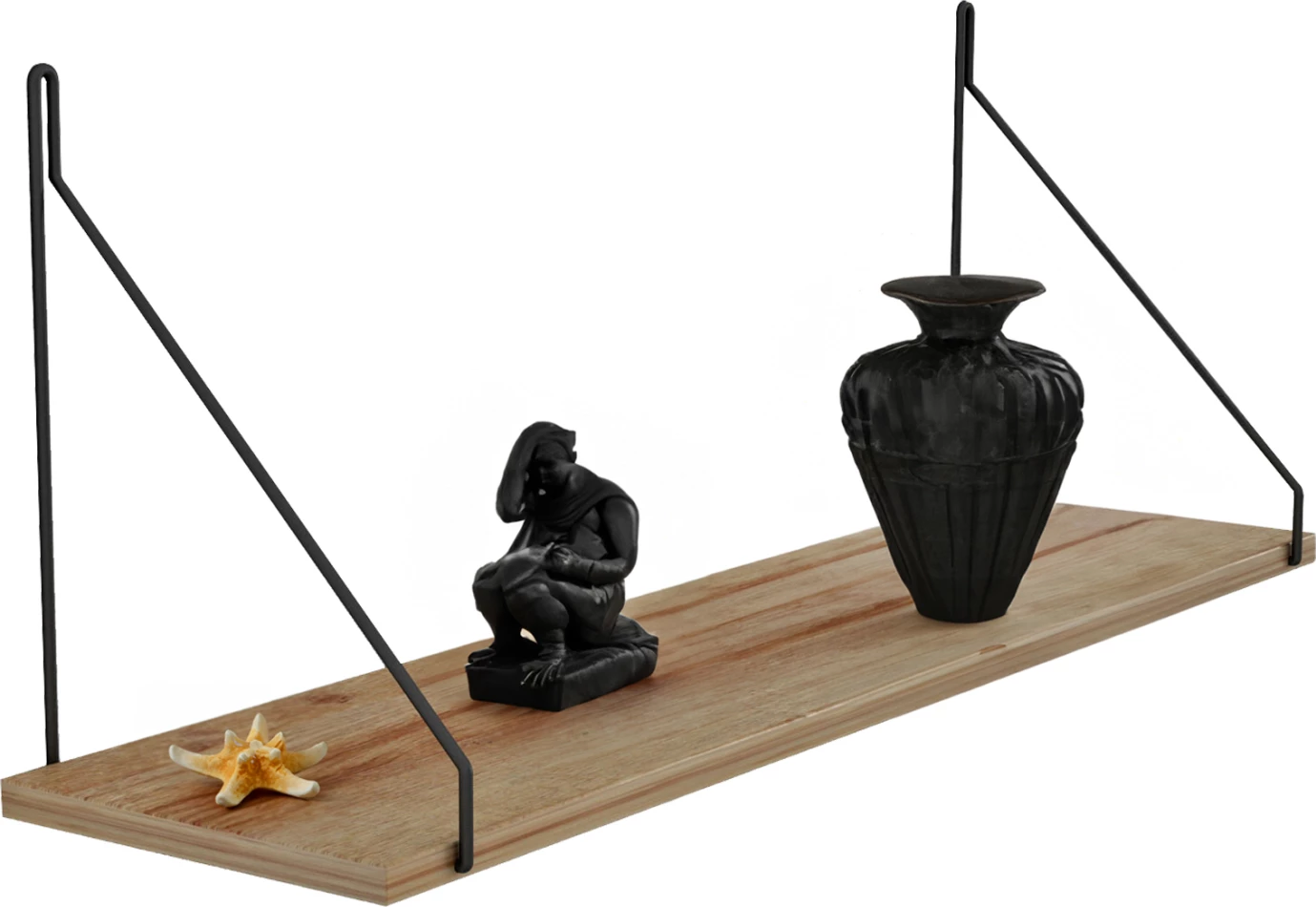 Raft muri AGILAN, melaminë, ngjyrë lisi natyral, 72x20x27H cm