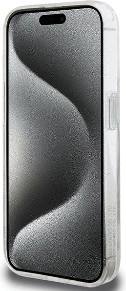 Mbështjellës Karl Lagerfeld KLHMP15SHMRSKHH për iPhone 15 6.1", hardcase me Ring Stand Karl Head MagSafe, Bardhë