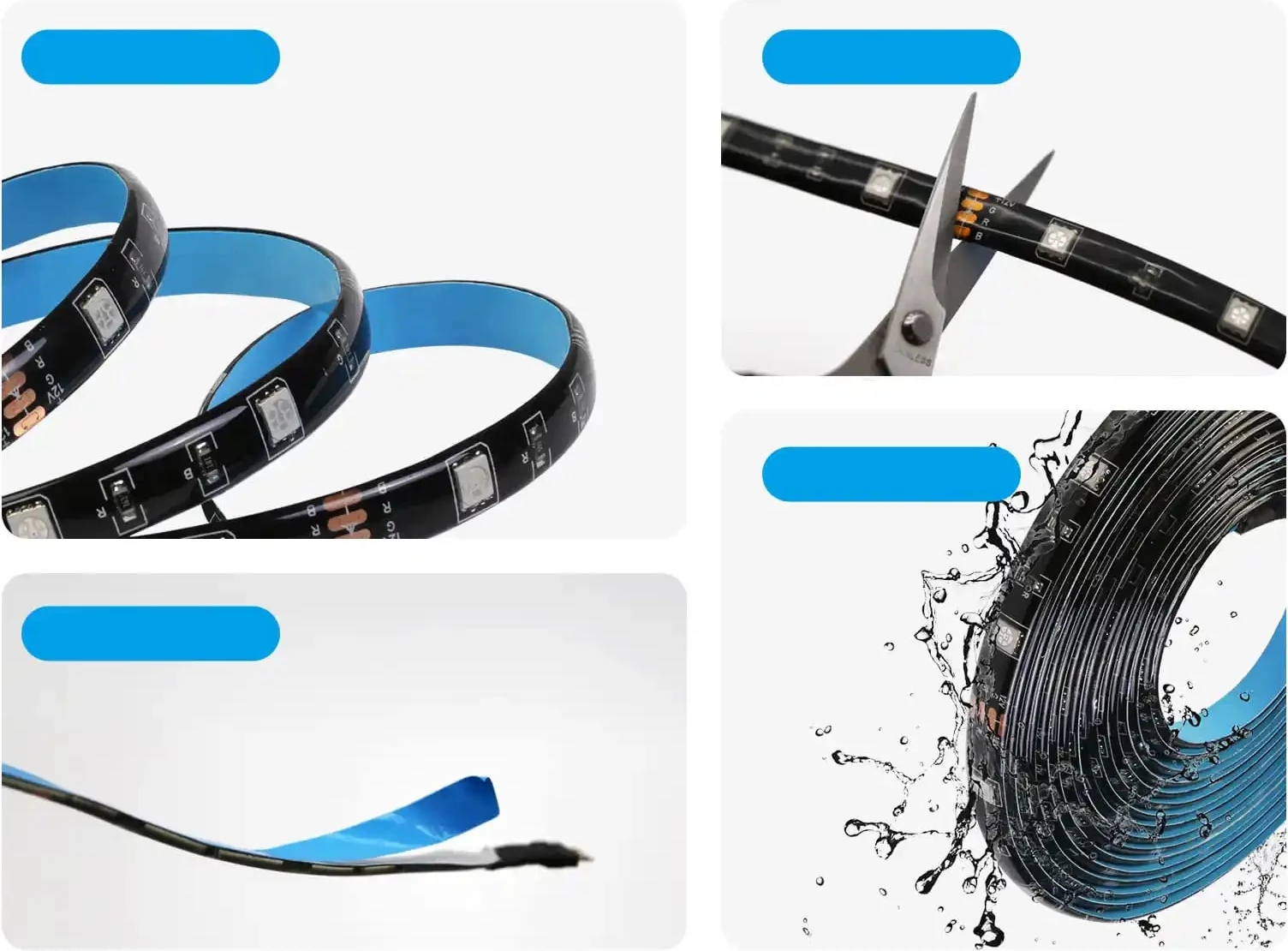 Shirit LED inteligjent Sonoff L2-5M, 5m, RGB, Wi-Fi, me telekomandë, i papërshkueshëm nga uji, set