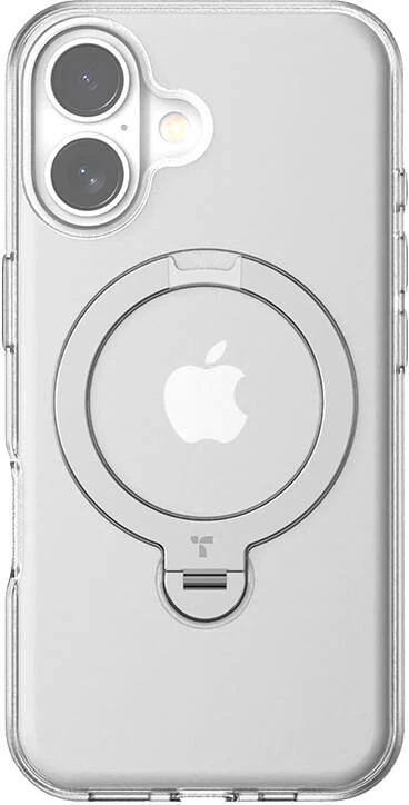 Mbështjellës Torras Ostand Spin për iPhone 16 Plus, transparent