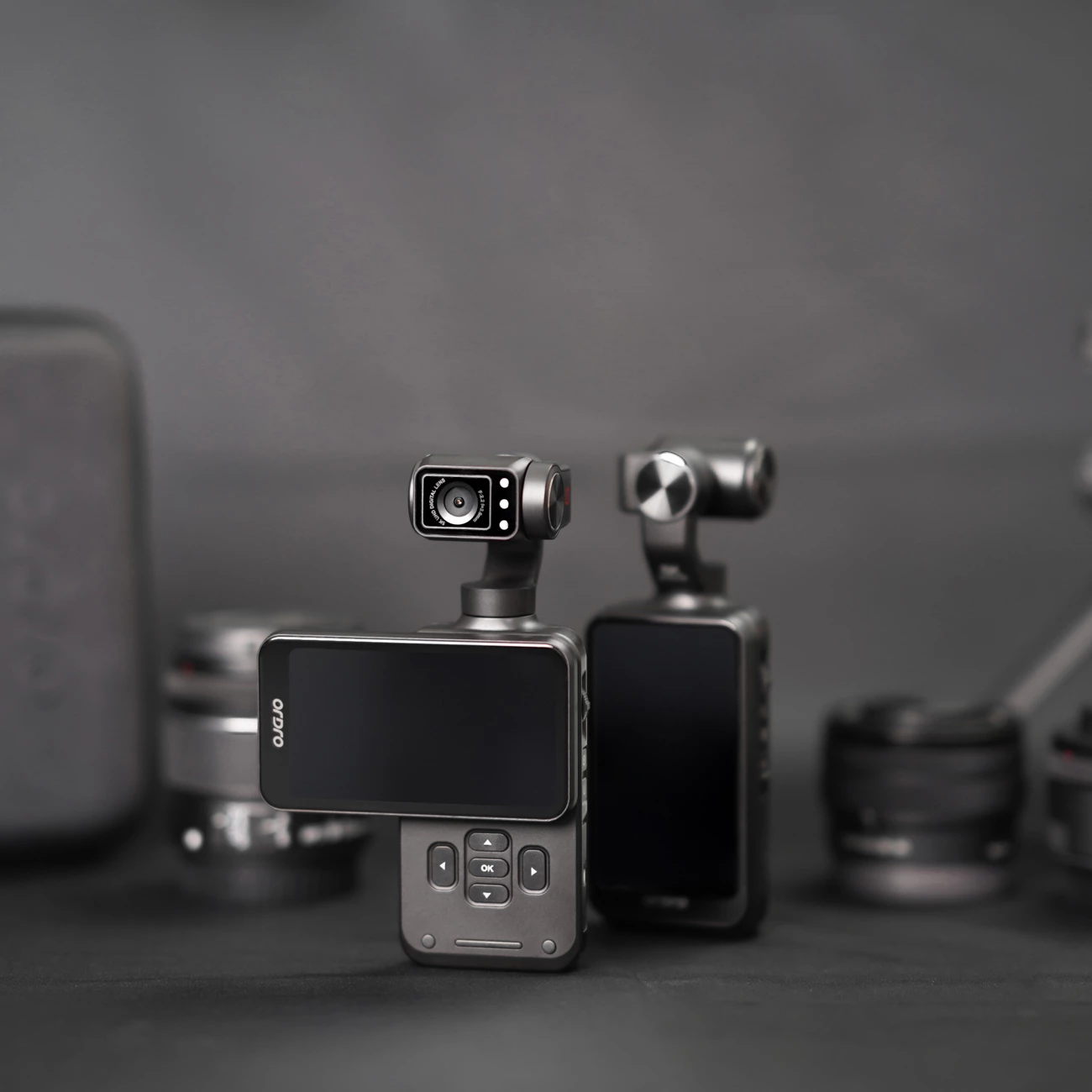 Kamerë xhepi Ordro Pocket M5 me gimbal 3-aksial, 5K, e zezë