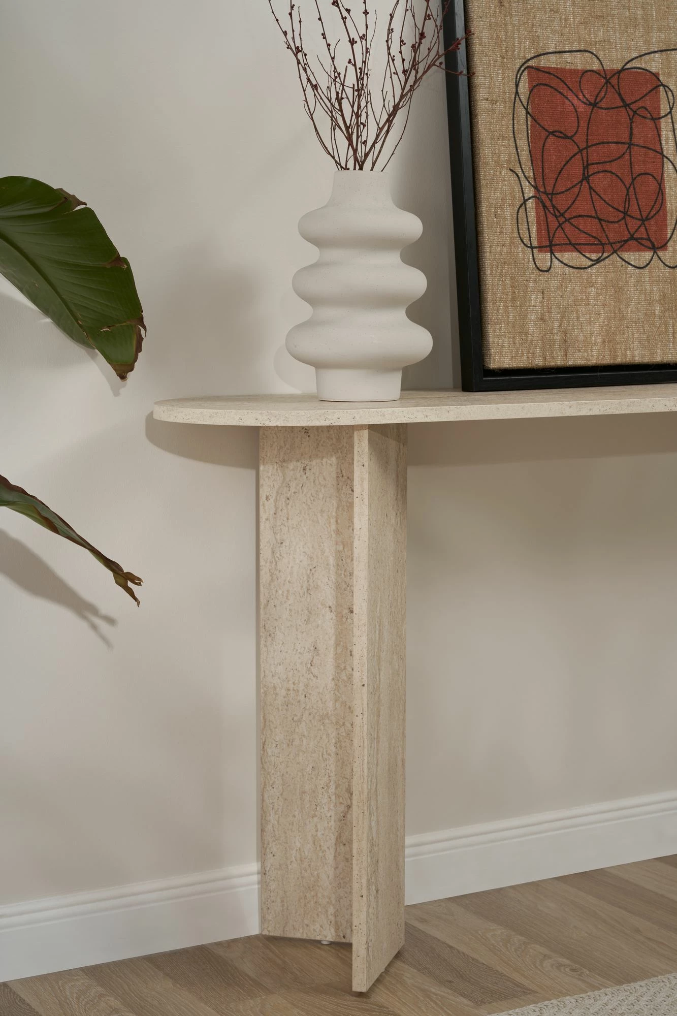 Komodë Nordure, ngjyrë travertine, Sira