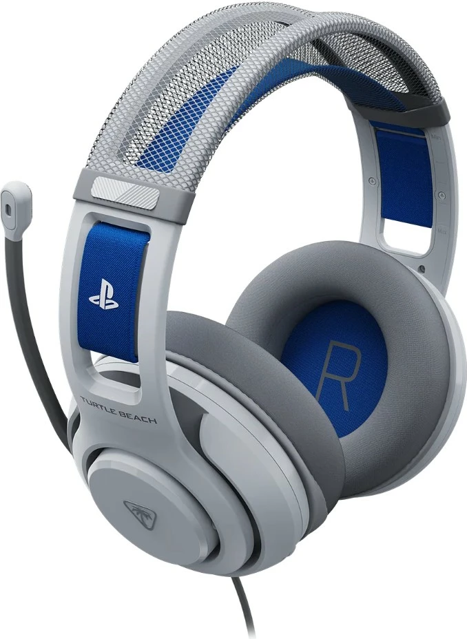 Kufje gaming Turtle Beach Atlas 200 PS, me kabllo 3.5mm, 50mm Nanoclear, mikrofon flip-to-mute, të bardha