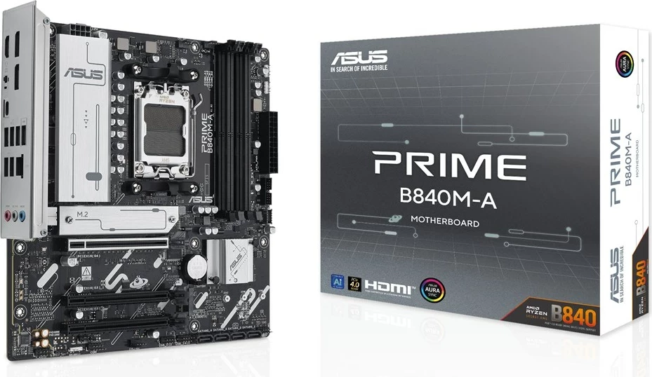 Pllakë amë ASUS PRIME B840M-A-CSM, Socket AM5, micro ATX, Gri