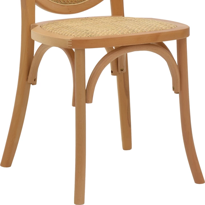 Karrige e grumbullueshme Camil dru ahu natyral-ratan natyral 45x50x94cm