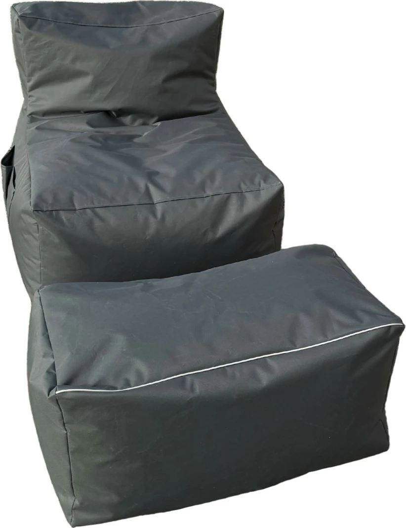 Set bean bag (2 copë), Atelier del Sofa, XXL Sedir, ngjyrë gri