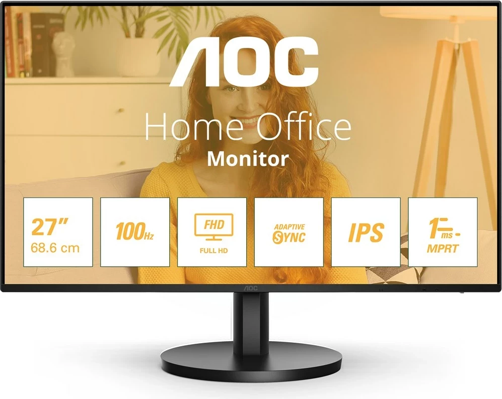 Monitor AOC 27B3HA2, 27", Full HD, IPS, 100Hz, i zi