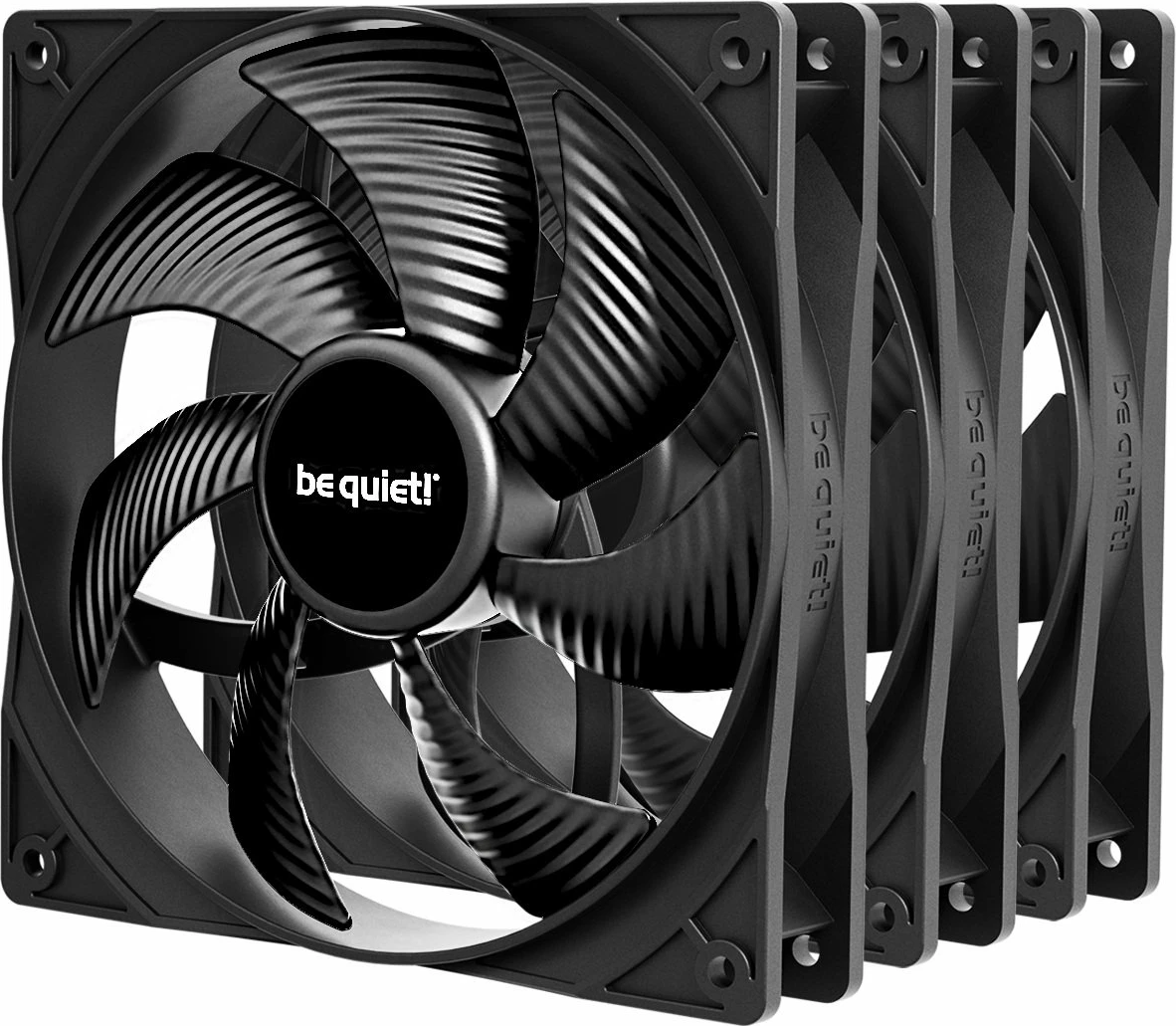 Ventilator PC be quiet! Pure Wings 3 BL139 140 mm PWM, i zi, paketë 3 copë