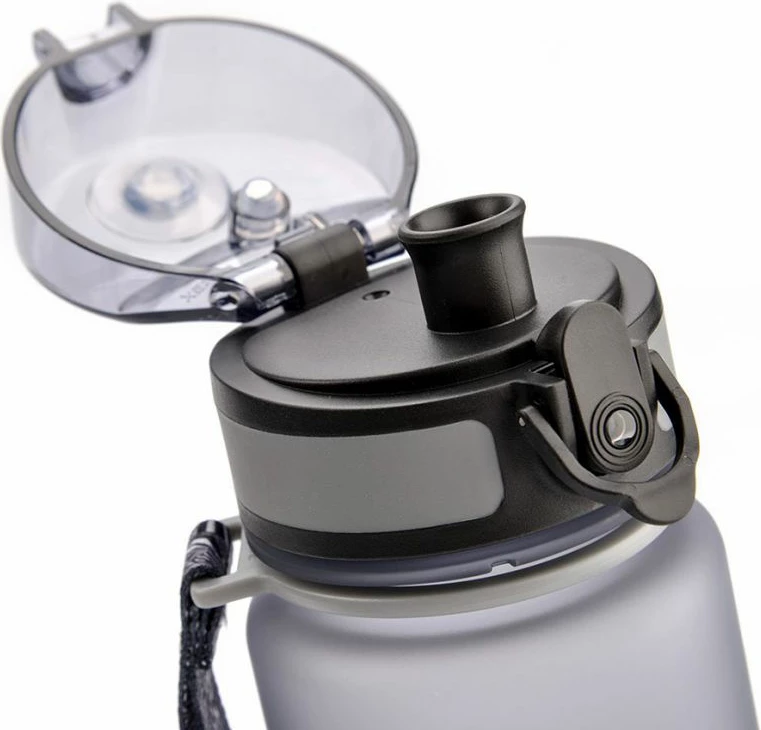 Shishe uji Meteor 650 ml për turizëm/jashtë, gri/argjendtë