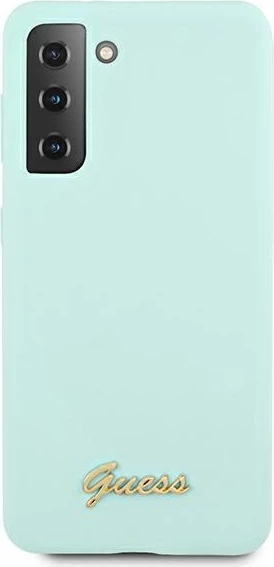 Mbështjellës Guess GUHCS21MLSLMGLB për Samsung Galaxy S21+, silikon, blu