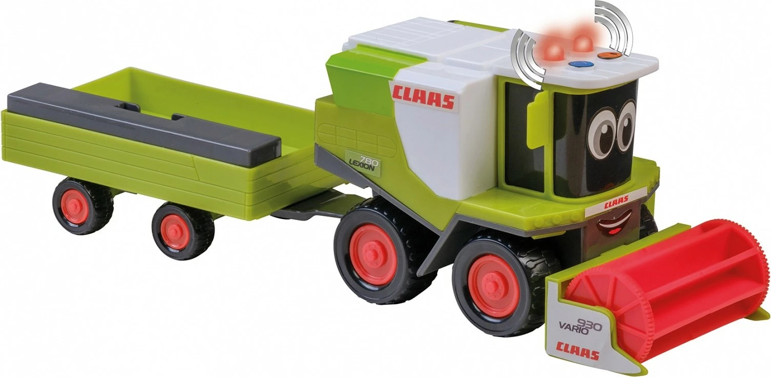 Lodër kombajnë Claas me rimorkio, MALIK 34542, plastikë, e gjelbër, me drita e tinguj