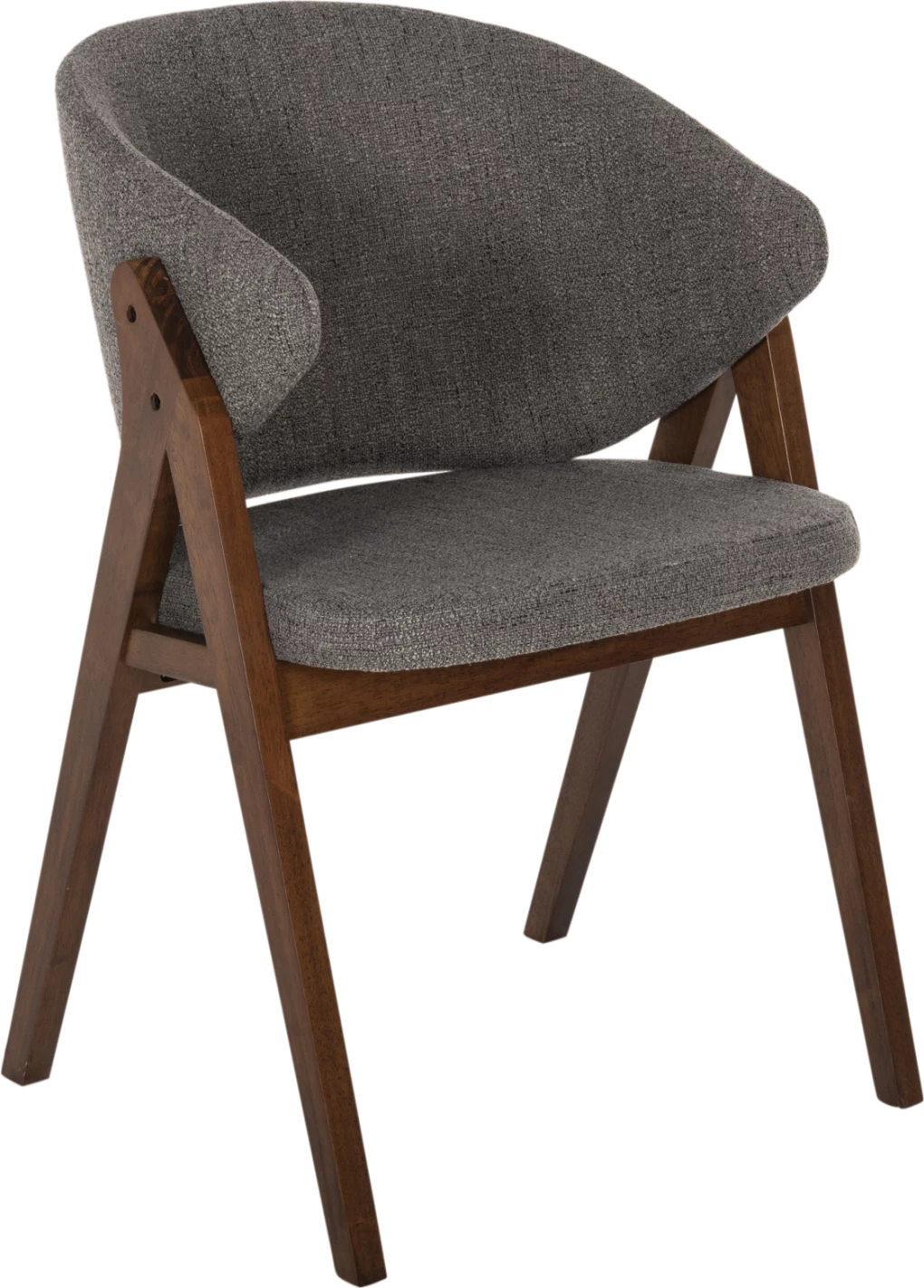 Karrige për ngrënie HANA FH9746.02 dru gome ngjyrë arre-stof ngjyrë gri 55x60x84H cm., set prej 2 copë