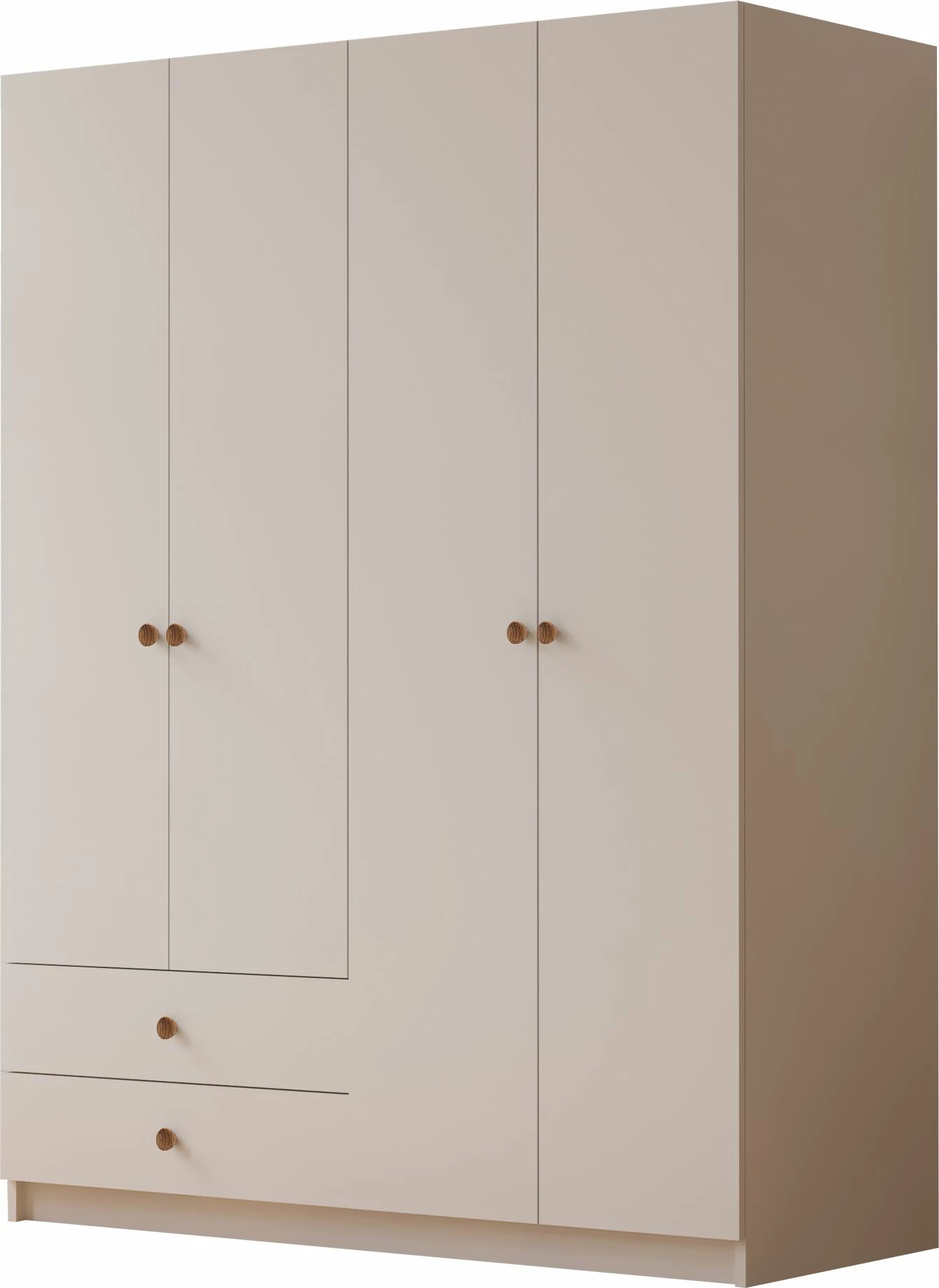 Dollap rrobash Skye Decor, ngjyrë e bardhë mat, RB-067