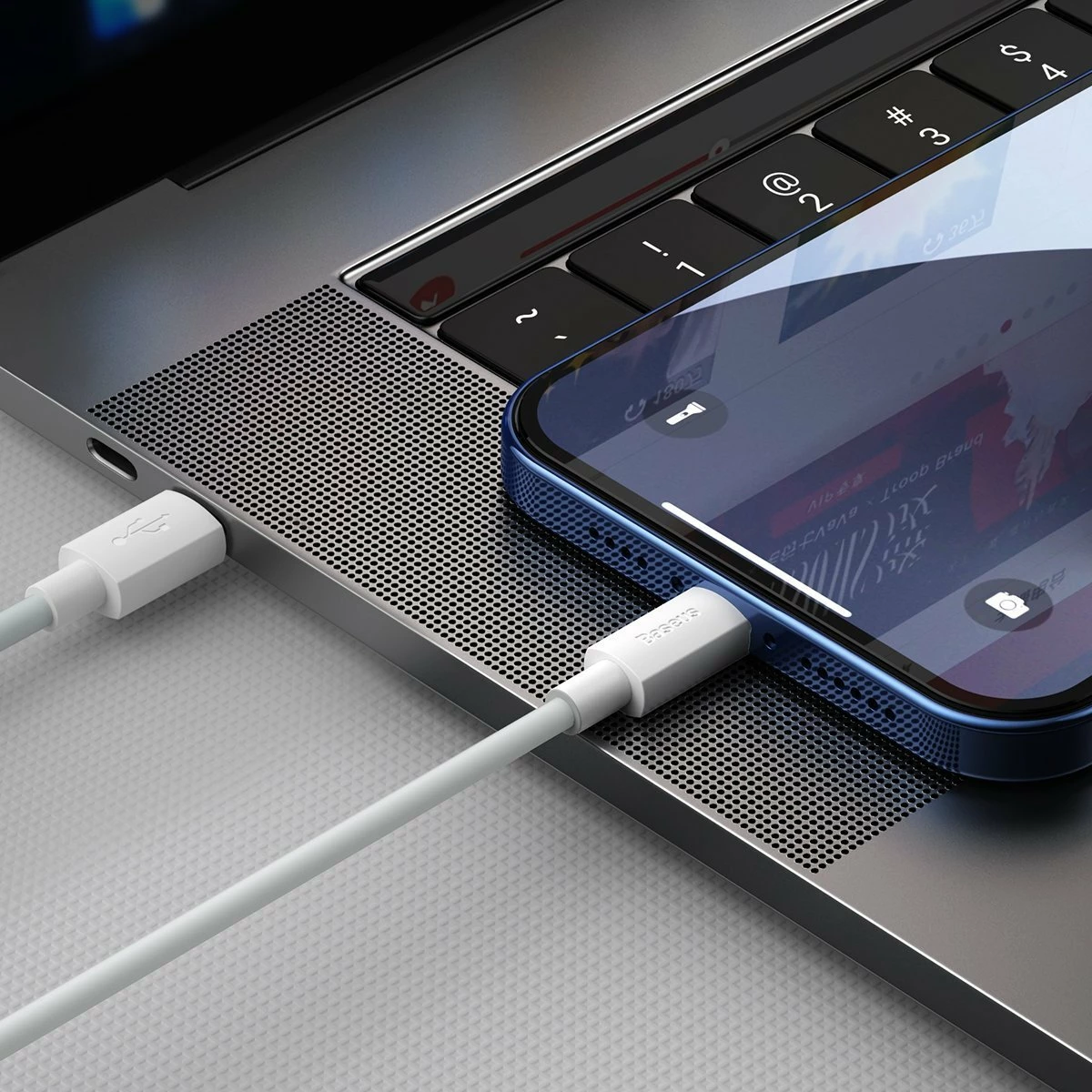 Set kabllo Baseus Simple Wisdom Data Cable Kit, USB-C në Lightning, 1.5m, 20W, Bardhë, 2 copë