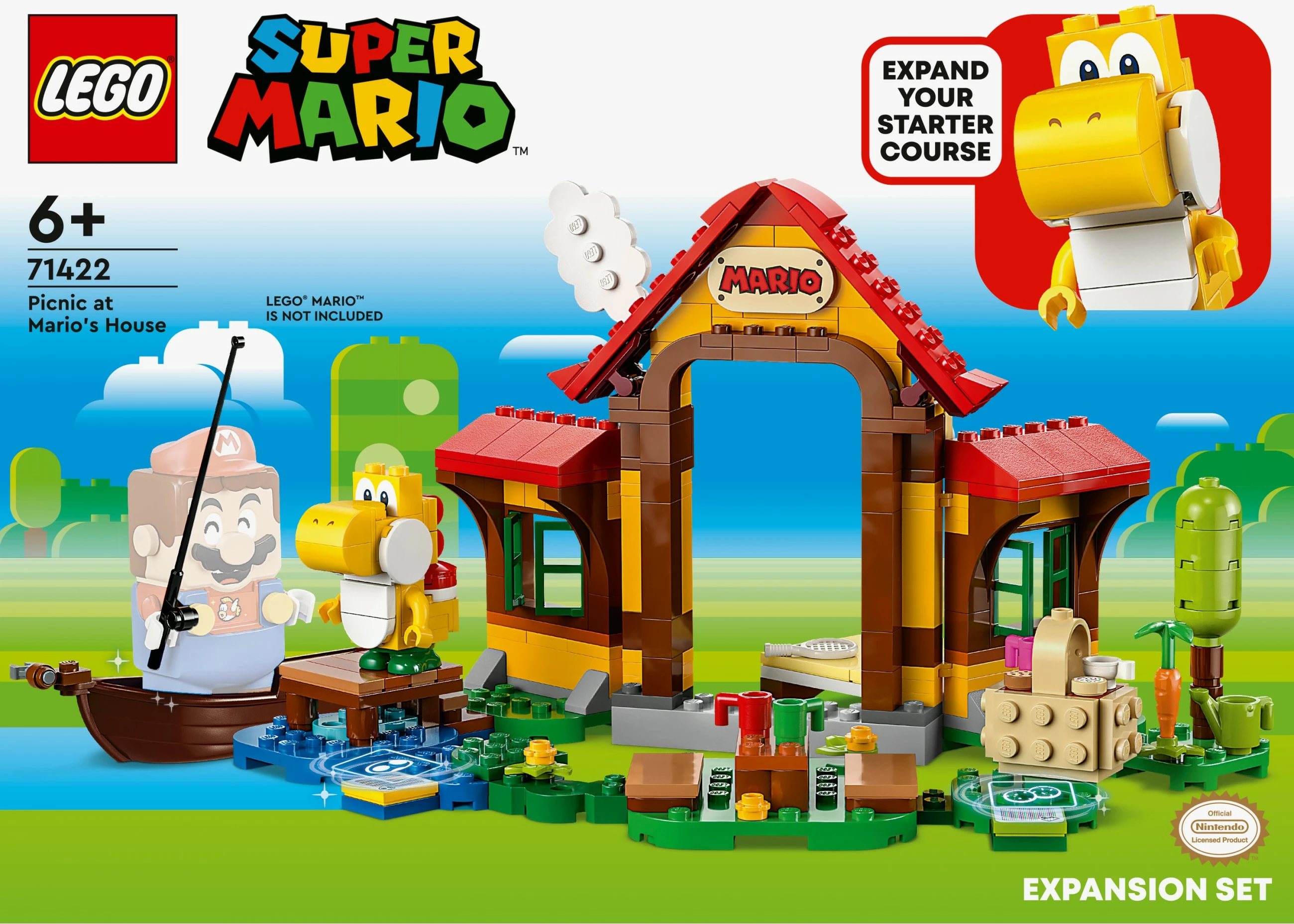 Set ndërtimi LEGO Super Mario, Picnic te Shtëpia e Marios, 259 copë, Multingjyrësh