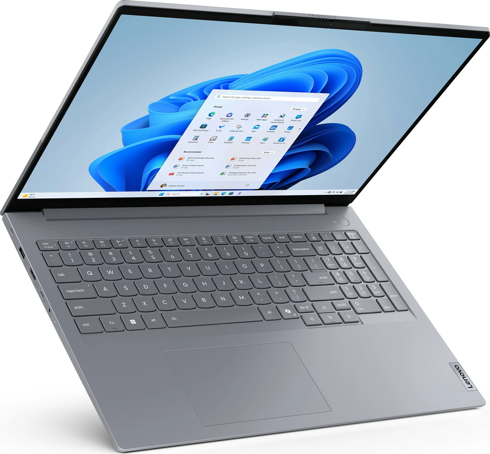 Laptop Lenovo ThinkBook 16 G8 IAL, Core Ultra 5, 16GB RAM, 512GB SSD, 16" WUXGA, Windows 11 Pro, Arctic Grey