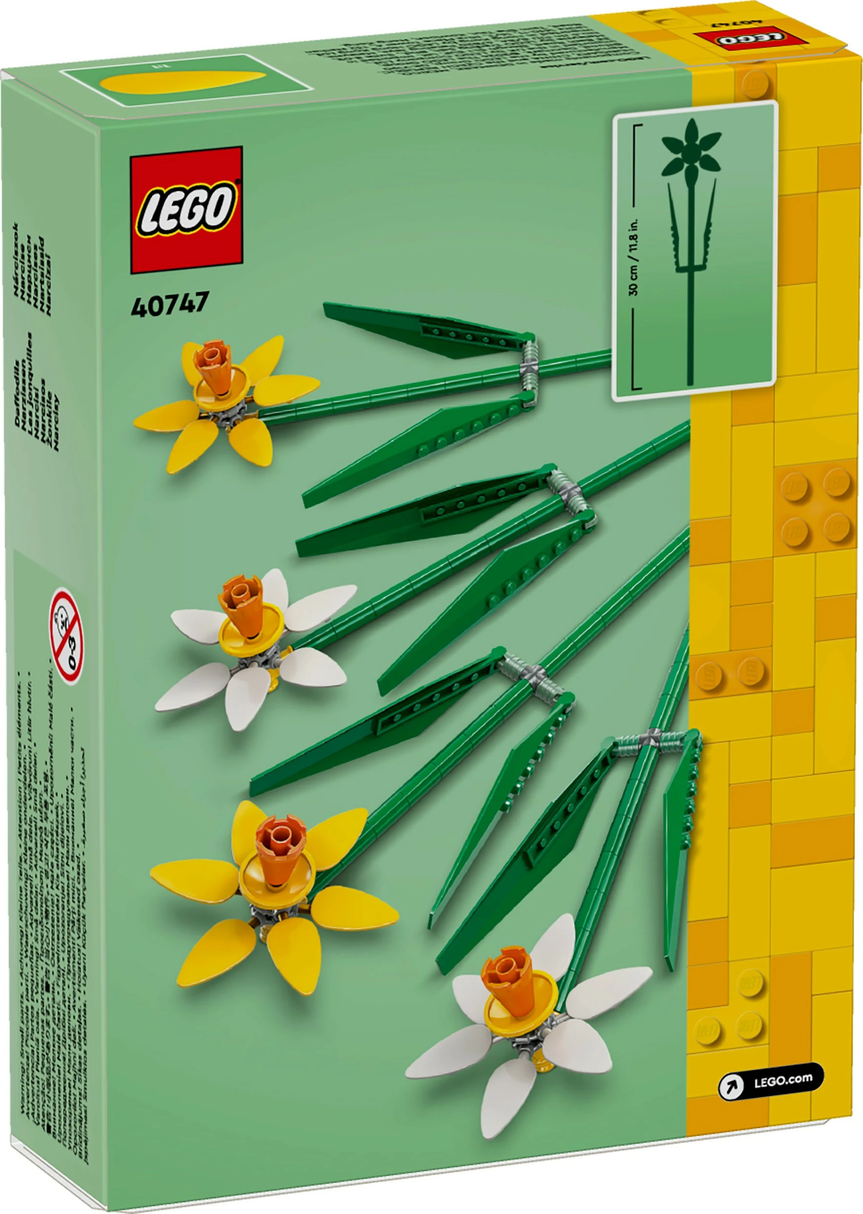 Set ndërtimi LEGO Daffodils, 216 copë, shumëngjyrësh