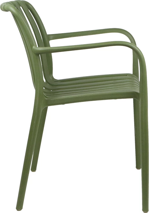 Karrige për kopsht Zoi, ngjyrë e gjelbër e errët, 58.5x54x80cm