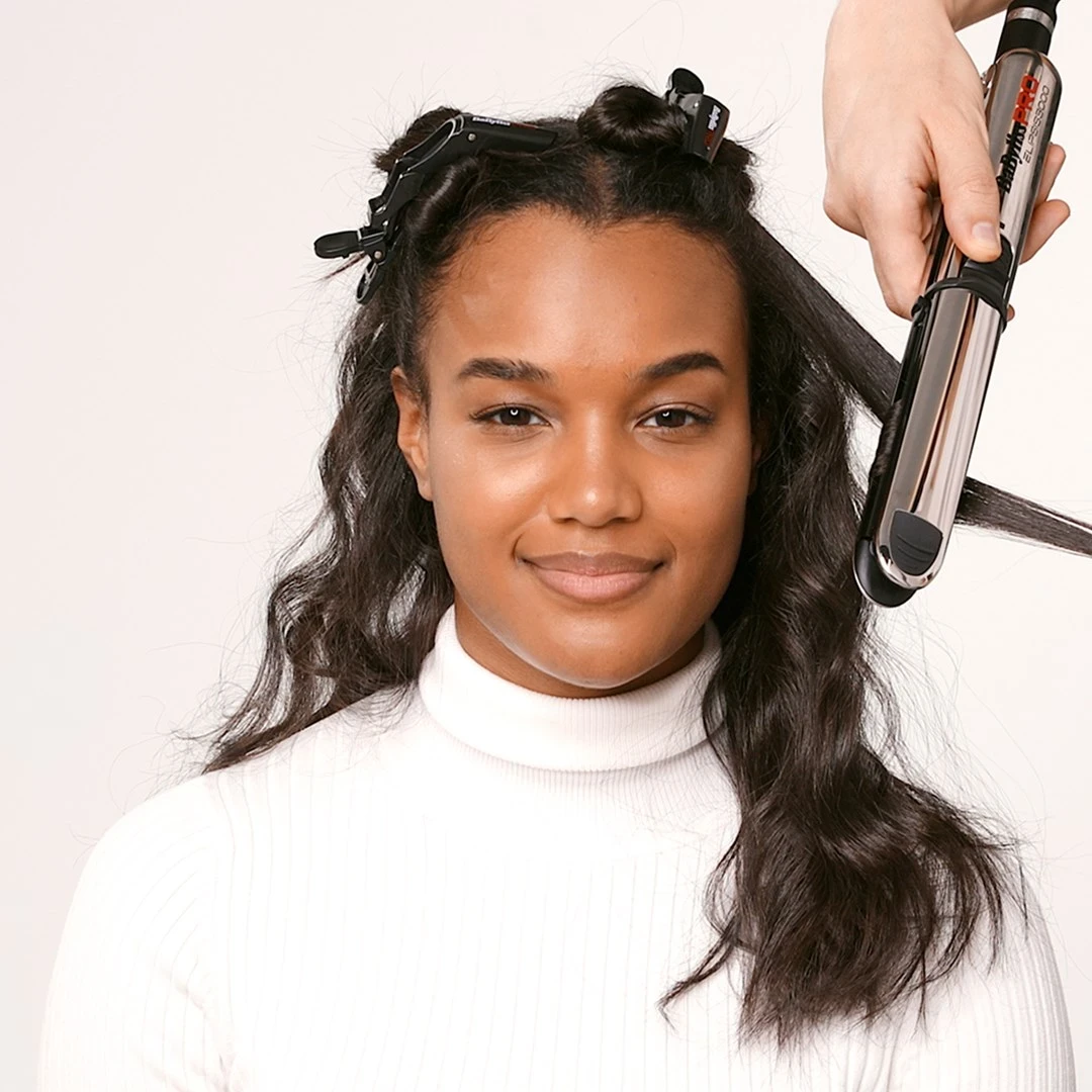 Hekur për drejtuar flokët BaBylissPRO ELIPSIS3000, Ngrohës, i Zi, 55 W