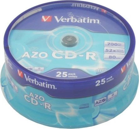 CD-R Verbatim 43352, 700MB, 52x, 25 copë, Cake Box