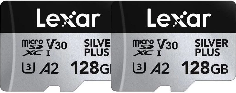 Kartelë microSD Lexar Professional SILVER Plus 128GB, 2 copë